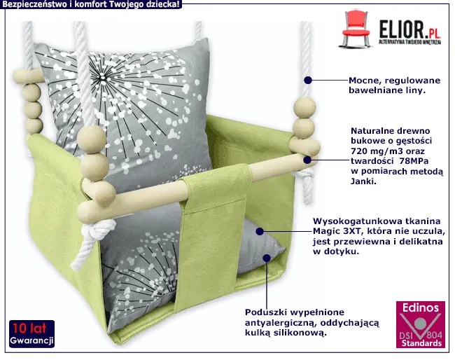 Wodoodporna huśtawka dziecięca dmuchawce R7-R93