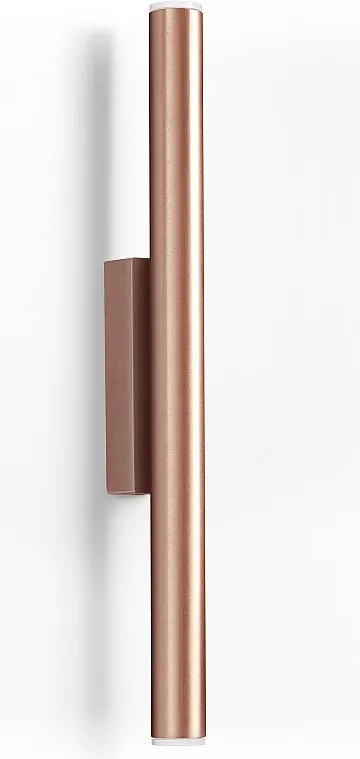 Nowoczesny kinkiet TANIA - wys. 40,8 cm - 2x 4W LED SMD - 400lm i 3K- up&down - stal i mied? - IP40