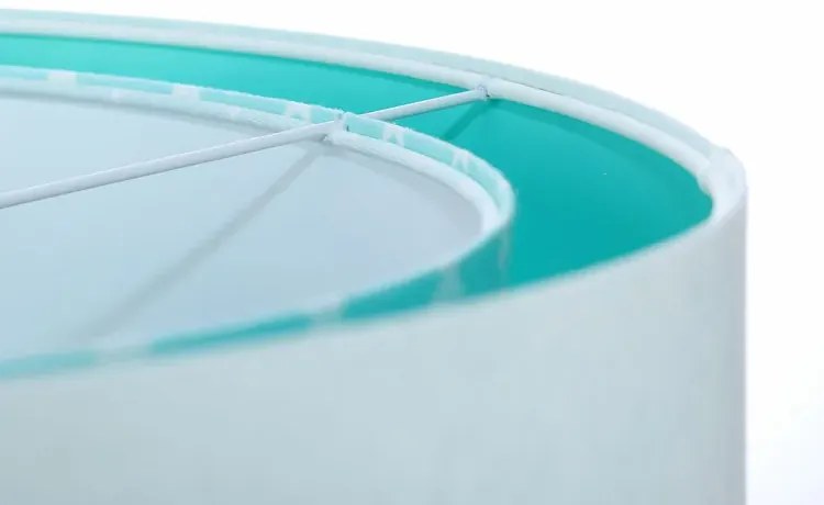 Miętowa lampa wisząca z abażurem N8-F27