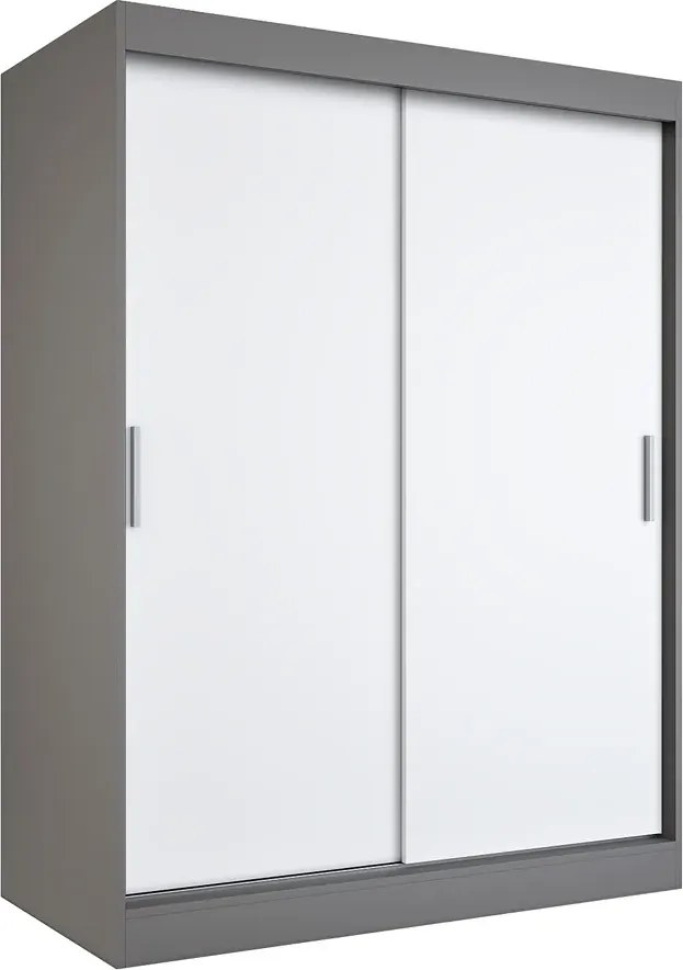 Szafa przesuwna 150 cm antracyt + biały A1-M53