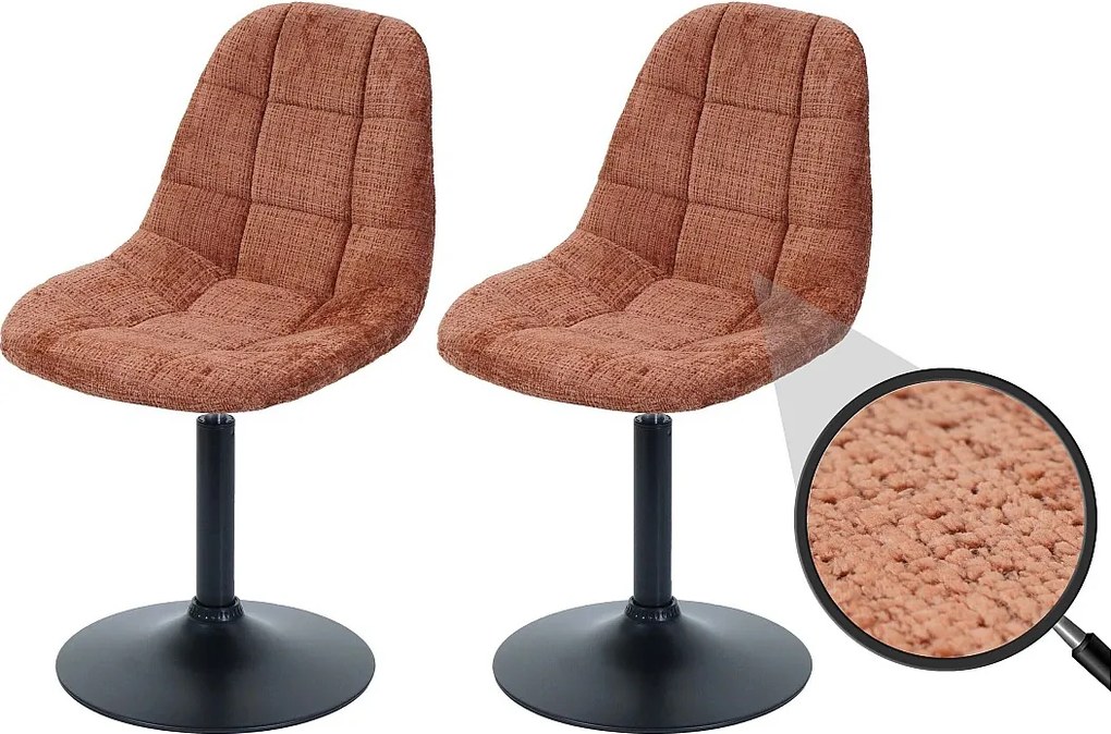 Krzesło do jadalni MCW-A60 (zestaw 2 sztuk),  terakota