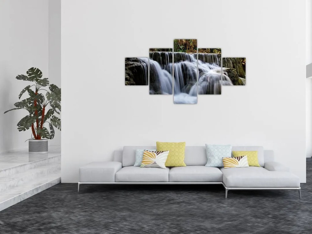 Obraz - Kaskady wodospadów (125x70 cm)