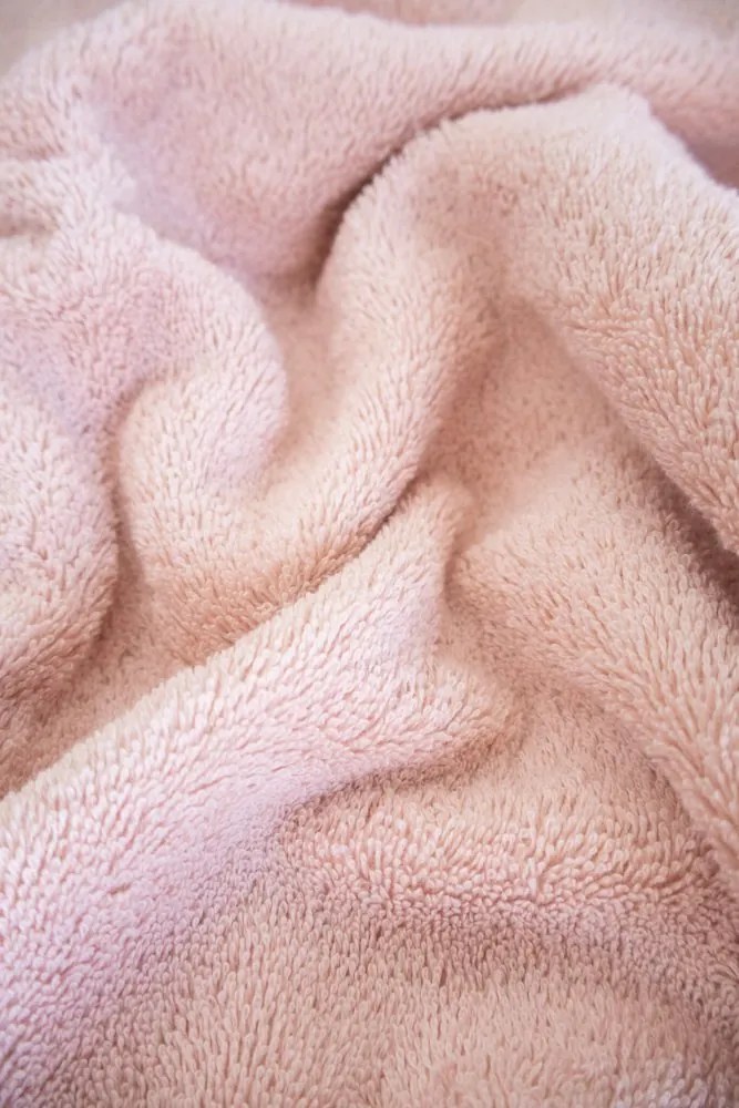 Ręcznik DESTAN 50x100 cm z koronką Stary róż