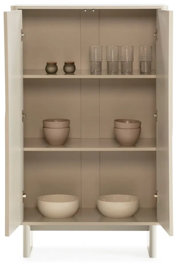 Kremowa szafka 80x130x40 cm Solei – MOME