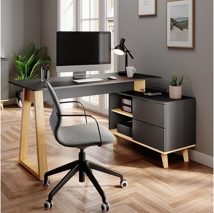 Biurko antracyt 138x60x77 nautica