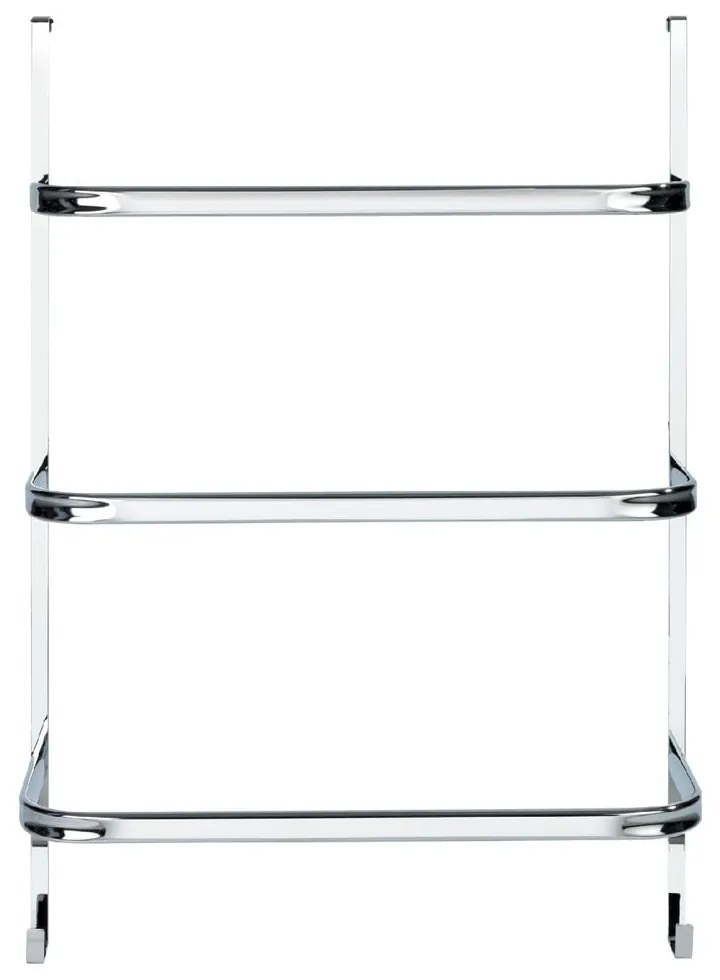 Srebrny wieszak na ręczniki Wenko Towel Holder Chrome, 21x54 cm