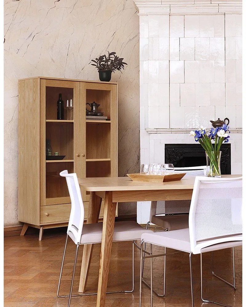 Witryna w dekorze dębu 100x170 cm Kensal – Woodman