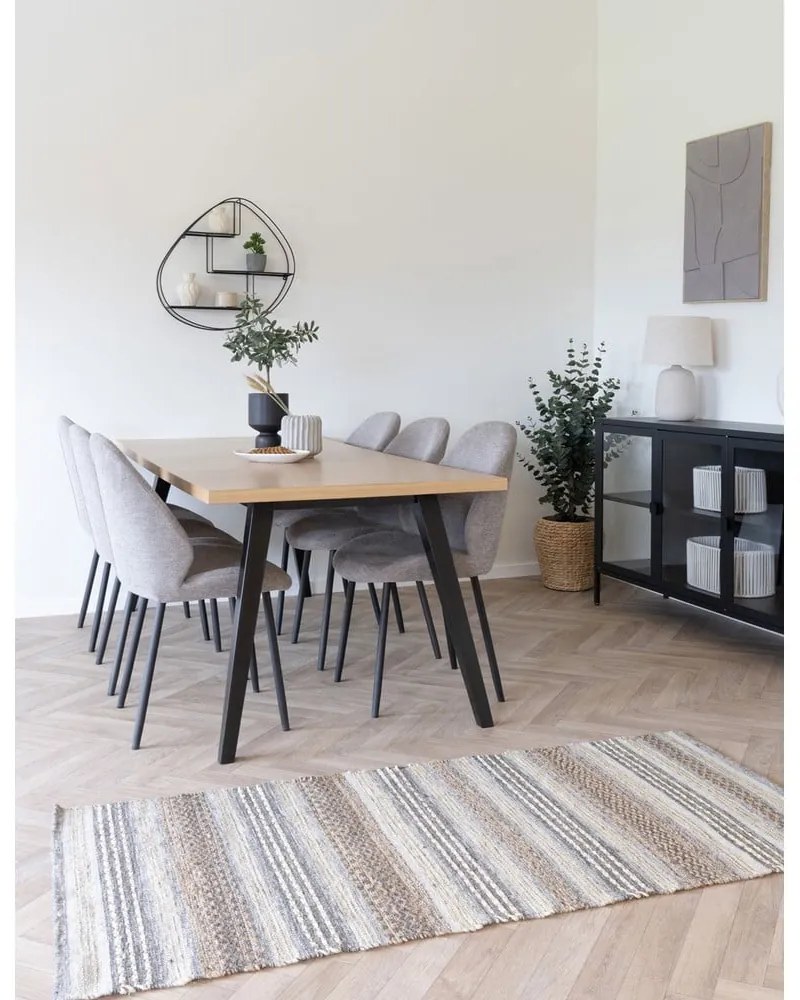Czarna wielopoziomowa metalowa półka 60 cm Wrexham – House Nordic