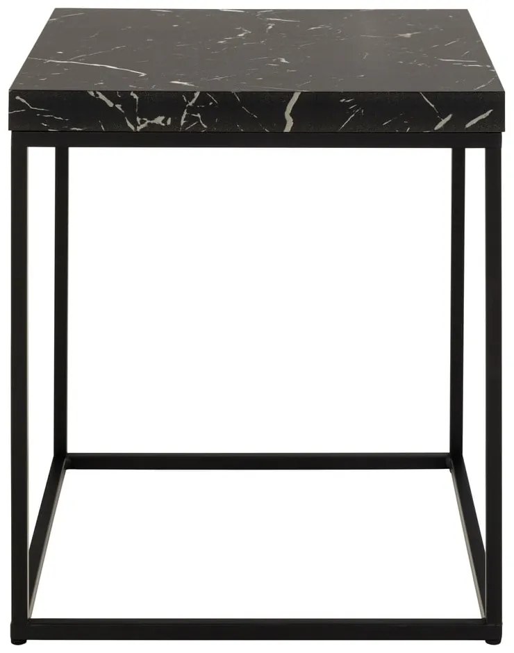 Stolik z blatem w dekorze marmuru 40x40 cm Barossa – Actona