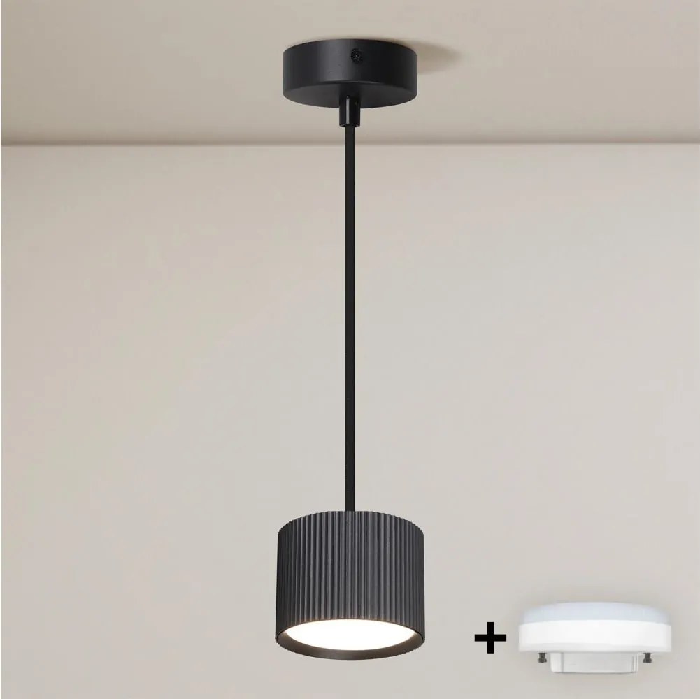 BRILAGI - LED Żyrandol na lince STRIPY 1xGX53/15W/230V pr. 82 mm czarny