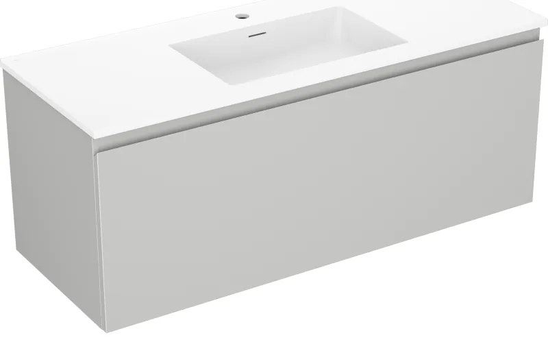 Mexen Orio szafka łazienkowa 120 cm z umywalką Otis, 1 szuflada, szara mat/biała mat - 91A10-12047-1-BF62-W18M01