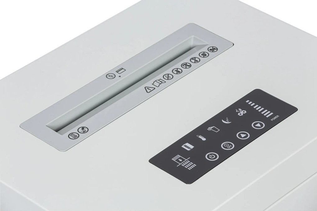 Niszczarka przemysłowa mikrościnkowa MDM215-60L, 15 arkuszy, 60 l, metalowa obudowa