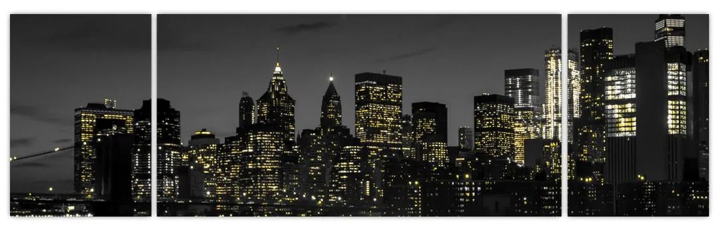 Obraz nocnej metropolii (170x50 cm)