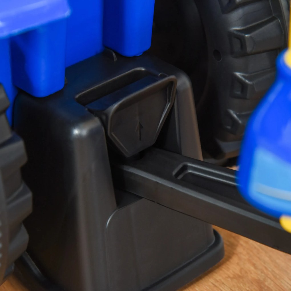 NEW HOLLAND Jeździk dla dzieci Auto chodzik z klaksonem w kolorze niebieskim Tworzywo sztuczne i metal | Aosom PL