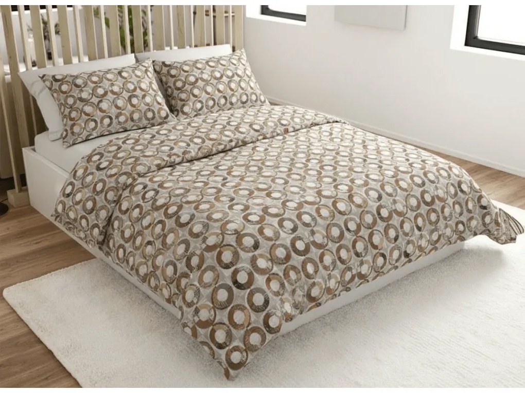 PrzytulneMieszkanie.pl PrzytulneMieszkanie.pl Pościel z mikrofibry CIRELLO brązowo-szara Rozmiar pościeli: 2 szt 70 x 90 cm | 200 x 220 cm