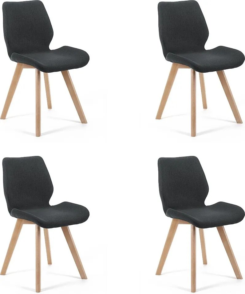 4x krzesło tapicerowane SJ.0159 Czarne