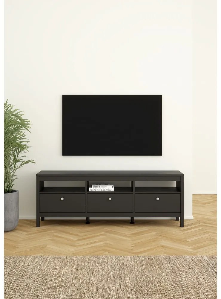 Czarna szafka pod TV 151x54 cm Madrid – Tvilum