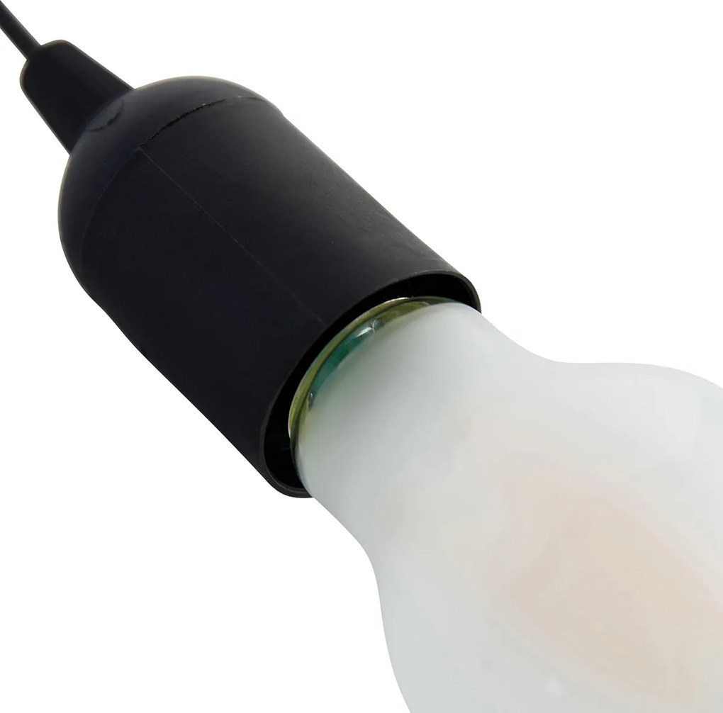 Zestaw przenośny 6 czarnych opraw lamp z żarówkami A60 - Move