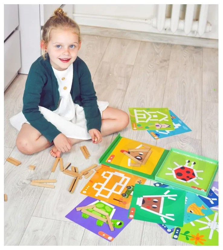Tooky toy układanka gra logiczna łamigłówki klocki magnetyczne dla dzieci 49 el.