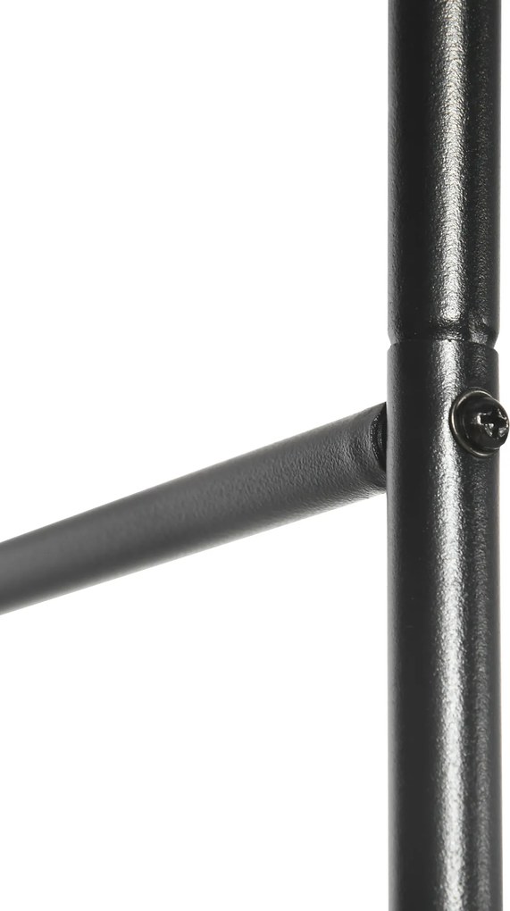 Outsunny Łuk Ogrodowy, Łuk Różany, Łuk Pnący, Krata na Róże Metalowa, czarny, 1,40 x 0,40 x 2,40 m