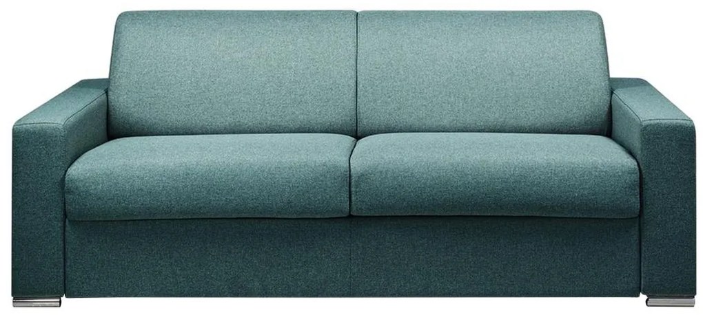 Kanapa 4-osobowa z ekspresowym mechanizmem rozkładania z tkaniny CALITO - Kolor: niebieski - Wymiary miejsca do spania: 160 cm - Materac 14 cm