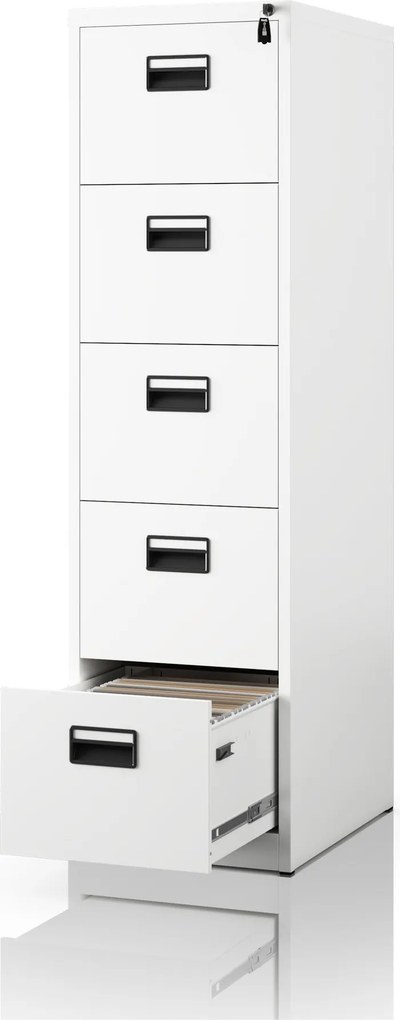 Szafa kartotekowa metalowa biała: SARA V5, 460 x 1625,5 x 600 mm