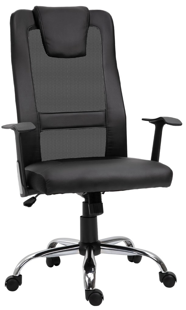 Vinsetto fotel biurowy z masażem ergonomiczny fotel do pracy relaksu wygodne krzesło do biura domowego | Aosom PL
