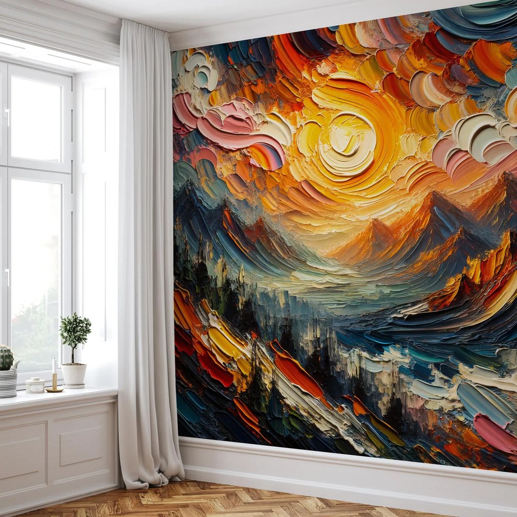 Fototapeta - Góry zalane słońcem (196x136 cm)