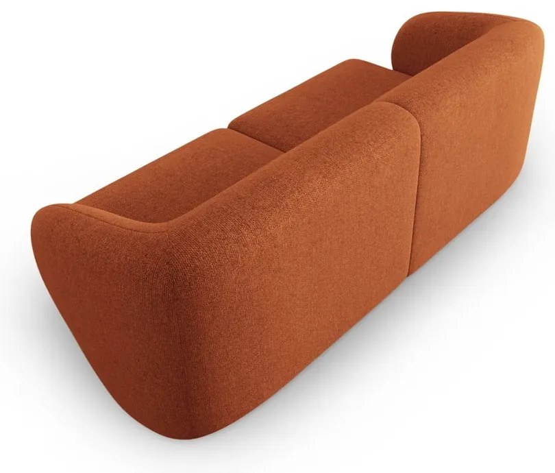 Sofa z tkaniny szenilowej w kolorze terakoty 188 cm Paolo – Milo Casa