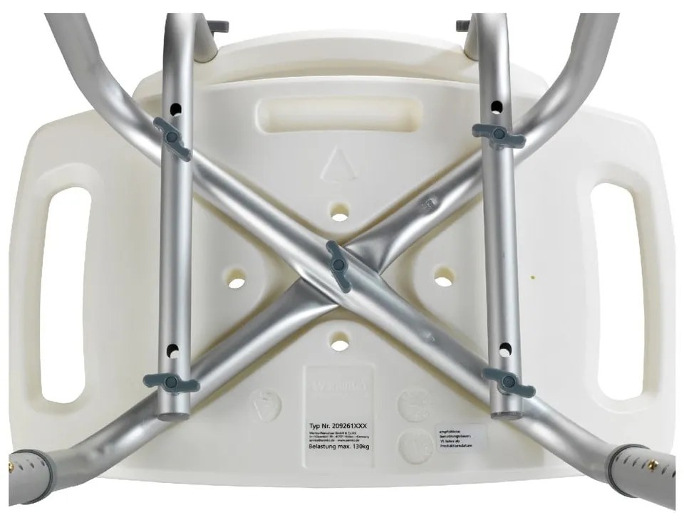 Taboret z oparciem pod prysznic Wenko Stool With Back, 54x49 cm