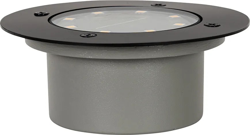 Zestaw 6 opraw gruntowych czarnych z LED solarne IP65 - Terry