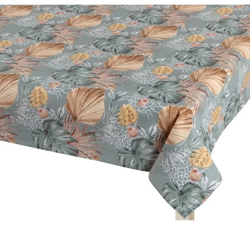 Bellatex Obrus Adéla Monstera, różowożółty, 100 x 100 cm, 100 x 100 cm
