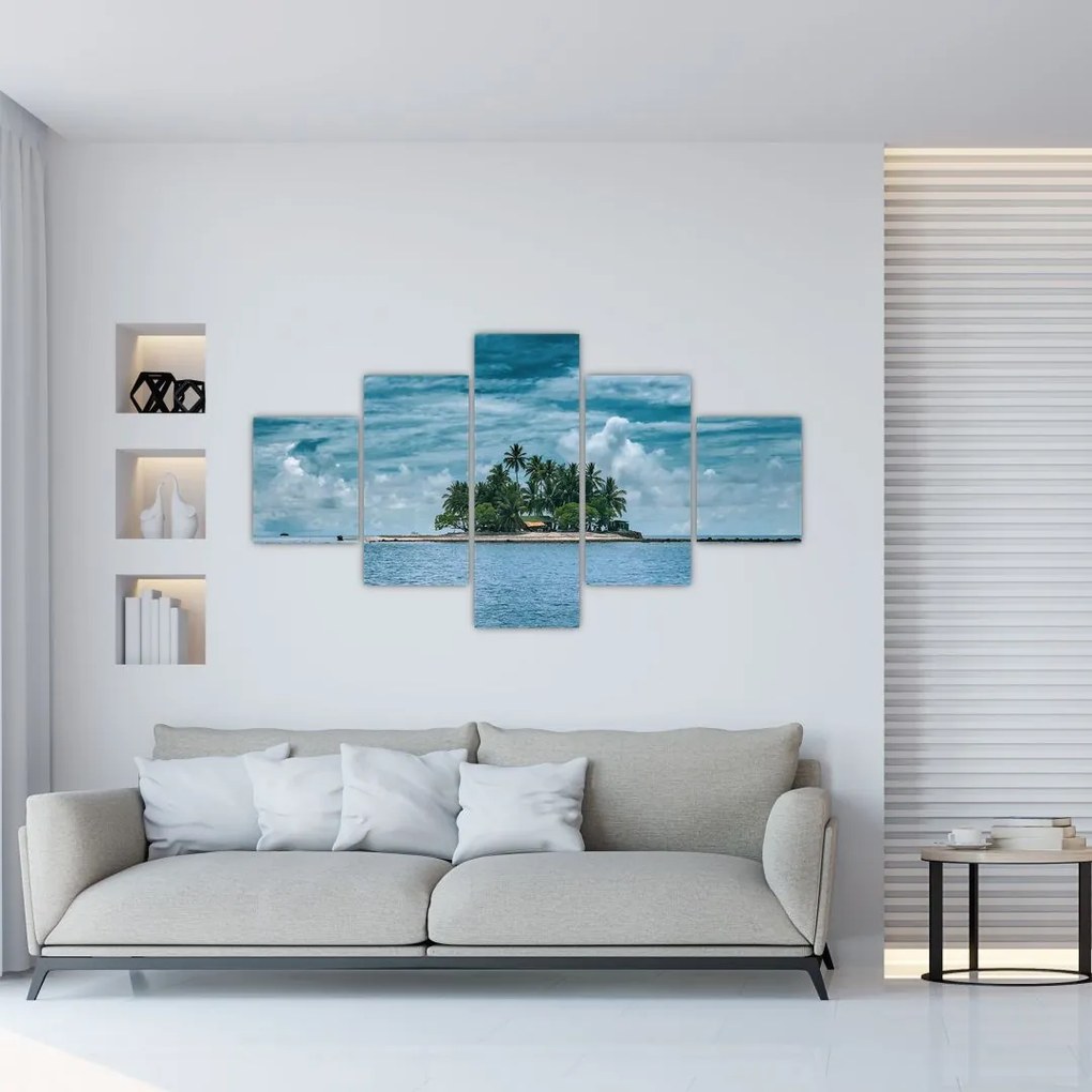 Obraz - wyspa na morzu (125x70 cm)