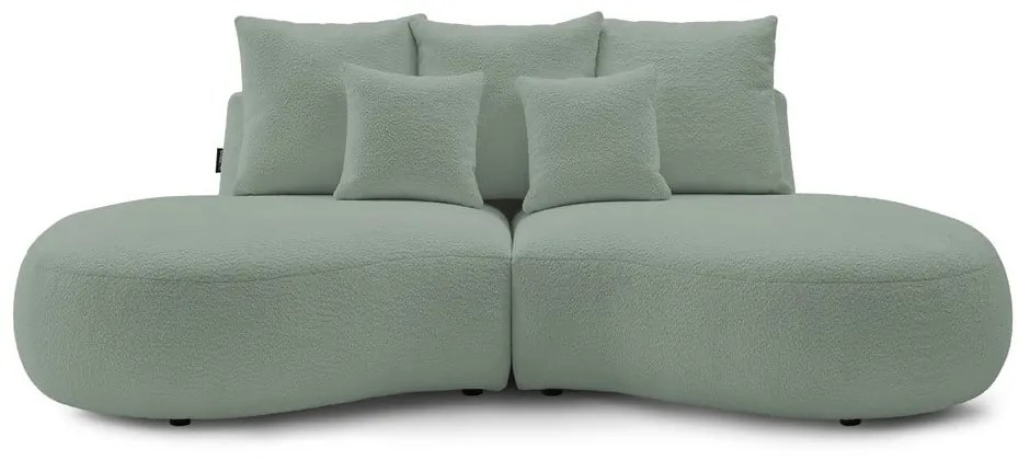 Jasnozielona sofa z materiału bouclé 260 cm Saint-Germain – Bobochic Paris