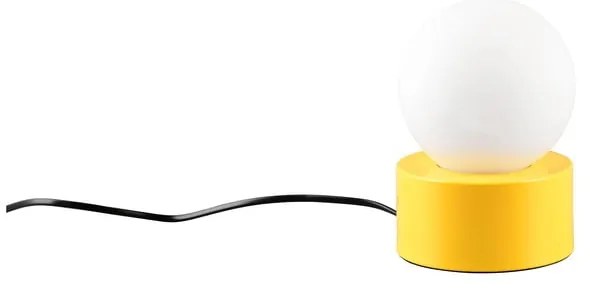 Żółta lampa stołowa ze szklanym kloszem (wys. 17 cm) Countess – Reality