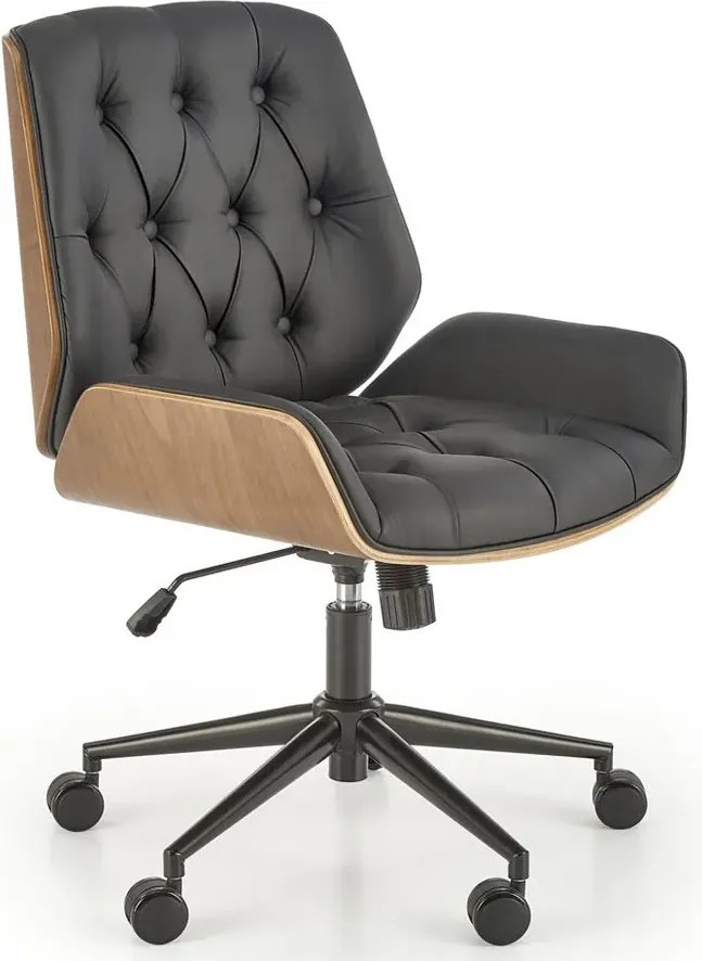 Nowoczesny czawrny gabinetowy fotel obrotowy F3-E81