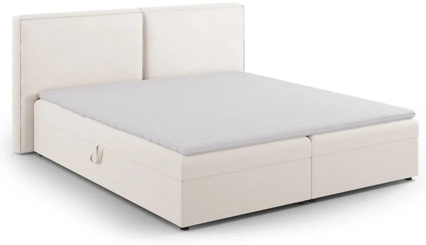 Kremowe łóżko boxspring ze schowkiem 160x200 cm Arendal – Cosmopolitan Design