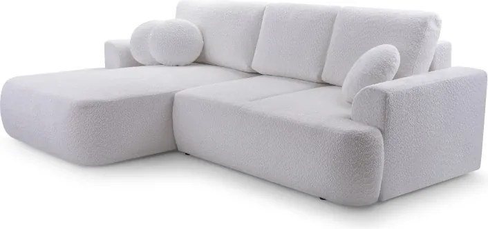 Narożnik VELO wolnostojący układ L strona Lewa z funkcją spania w tkaninie Coral 70