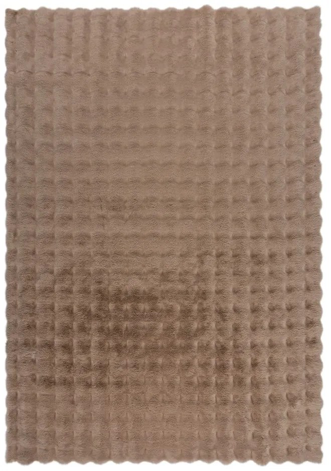 Brązowa syntetyczna skóra 160x230 cm Waffle Faux Fur – Flair Rugs