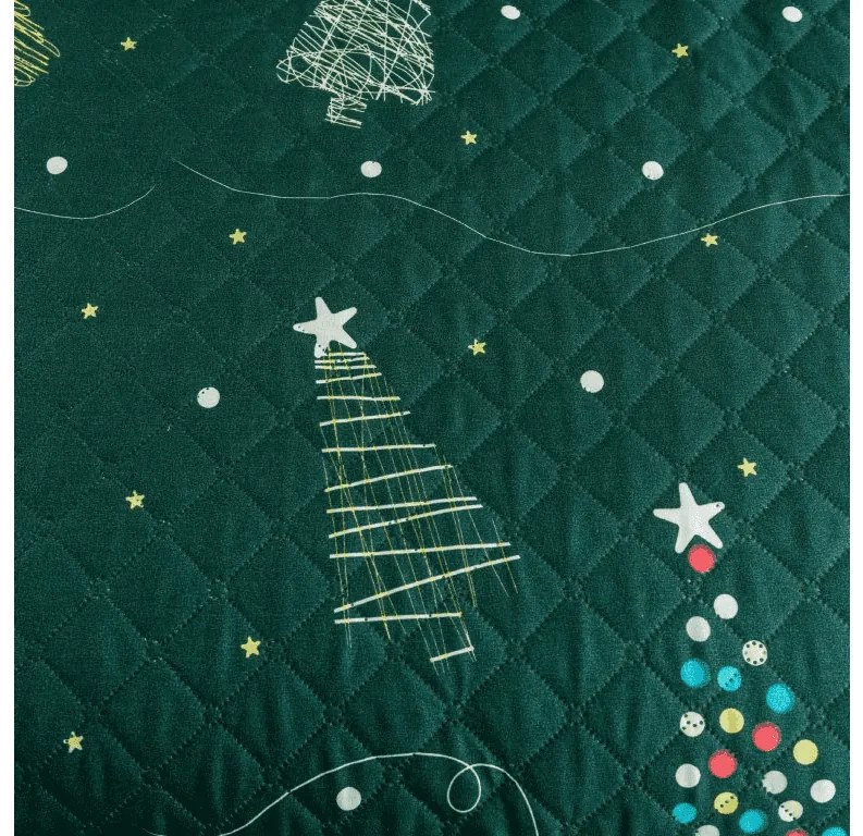Narzuta na łóżko ze wzorem CHRISTMAS DRIFT, zielony Rozmiar: 220 x 240 cm