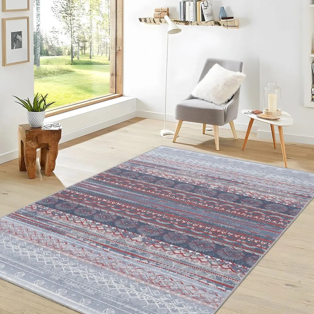 Fioletowo-szary dywan odpowiedni do prania 160x230 cm Vintage Stripe – Mila Home