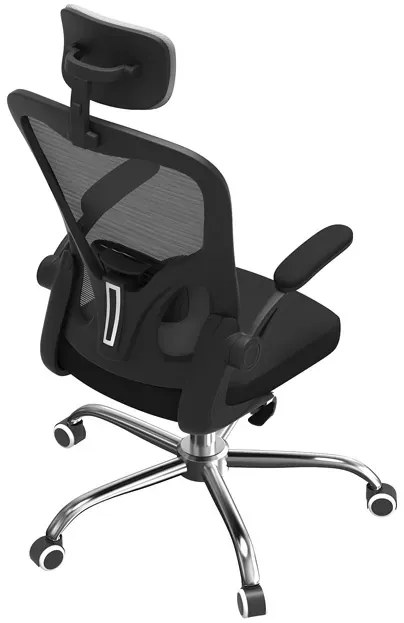 Szary Ergonomiczny Fotel Biurowy Do Komputera Obrotowy E2-N74