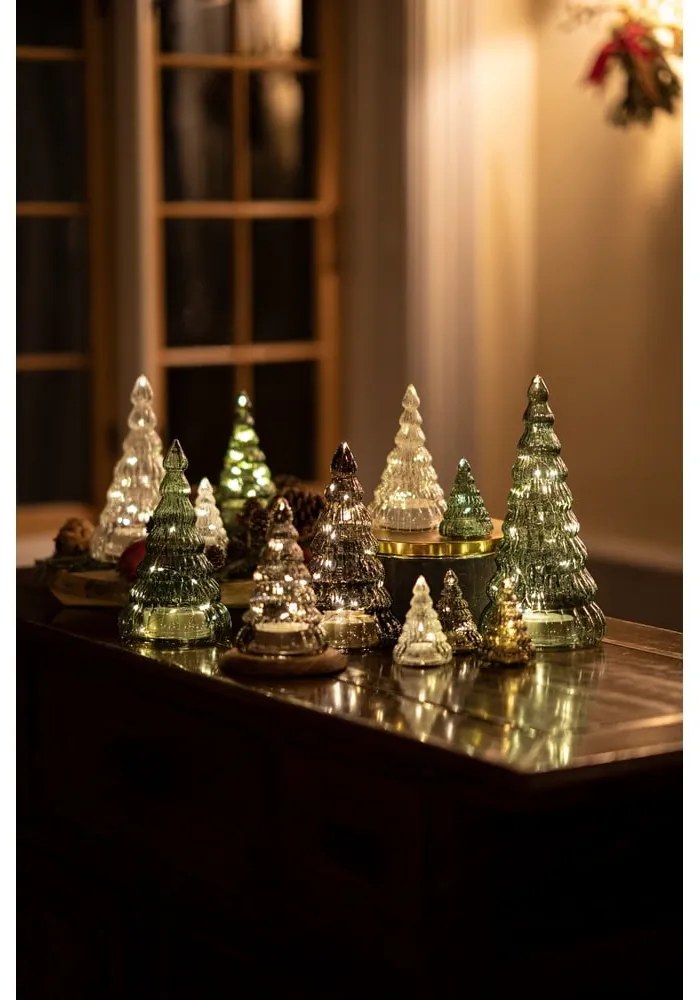 Ciemnobrązowe dekoracje świetlne zestaw 2 szt. na baterie ø 6,5 cm Lucy Tree – Sirius