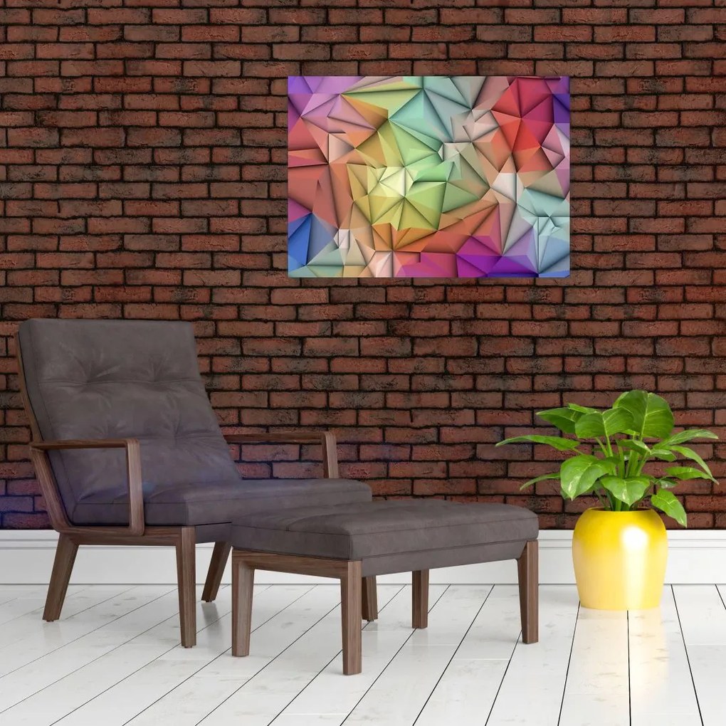 Obraz - Abstrakcja wielokątna (70x50 cm)