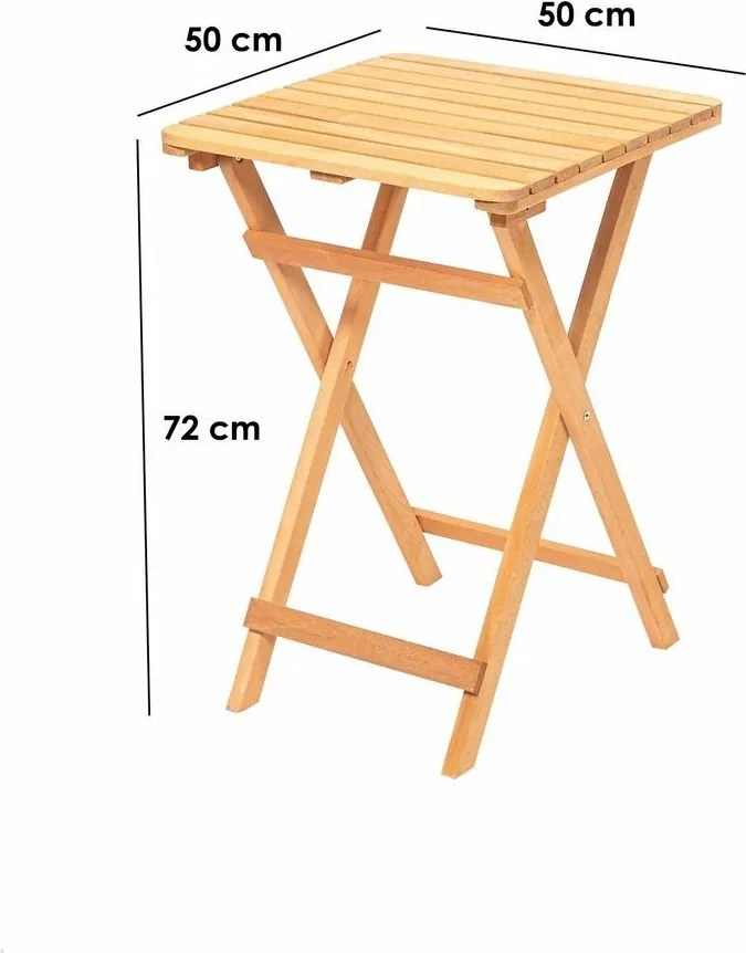 Stolik ogrodowy Lavia Brown, 60 cm, 60 cm