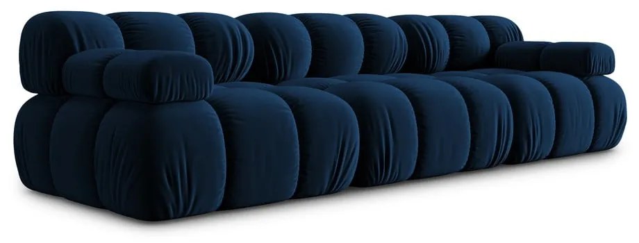 Niebieska aksamitna sofa 282 cm Bellis – Micadoni Home