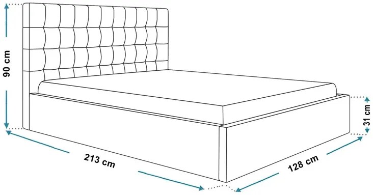 Pojedyncze łóżko ze stelażem 120x200 A7-Z64
