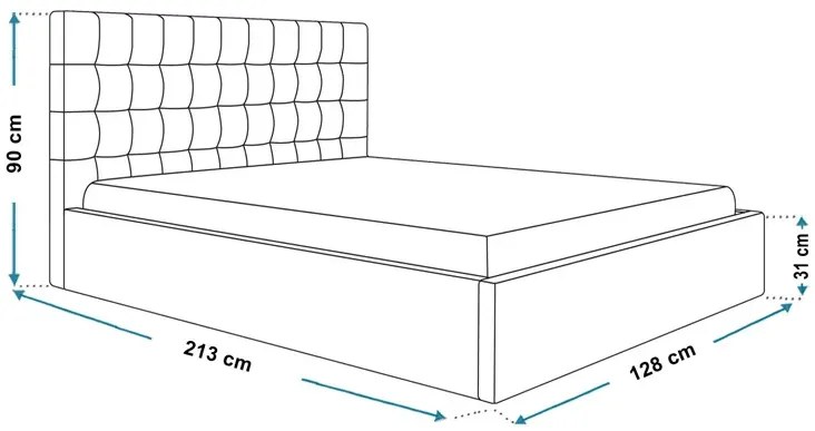 Pojedyncze łóżko ze stelażem 120x200 Grade 2X - 36 kolorów