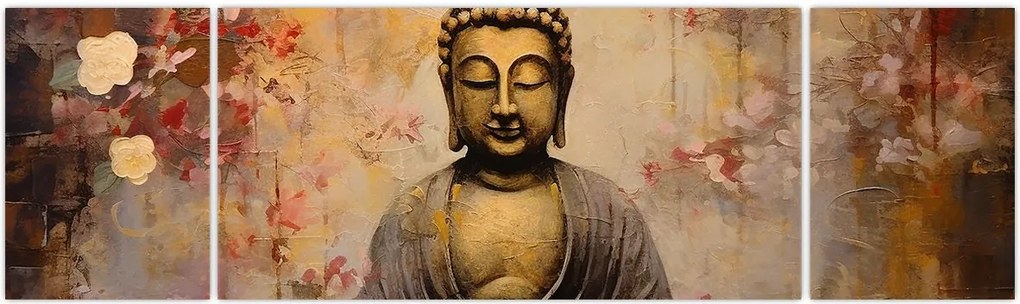 Obraz - Budda, malarstwo (170x50 cm)