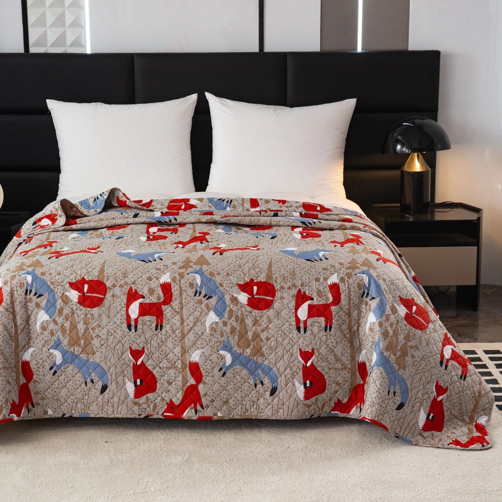 Narzuta na łóżko RED FOX brązowy Rozmiar: 220 x 240 cm